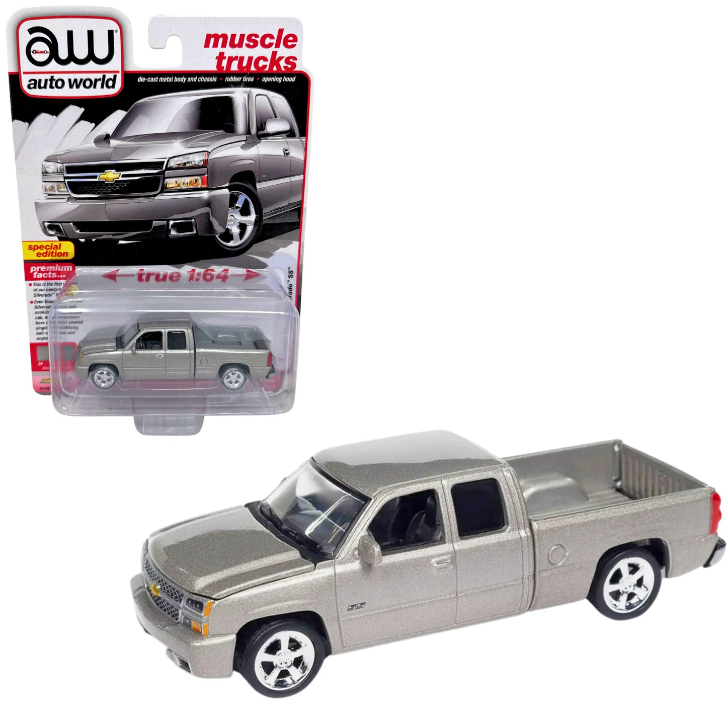 Auto World Muscle Trucks 2006 Chevy Silverado SS 1:64 Diecast