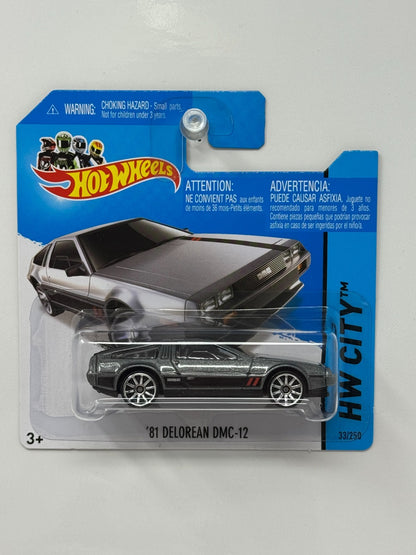 Hot Wheels City 1981 DeLorean DMC-12 1:64 Diecast Short Card