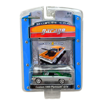 Greenlight Muscle Car Garage Custom 1969 Plymouth GTX GREEN MACHINE 1:64 Diecast