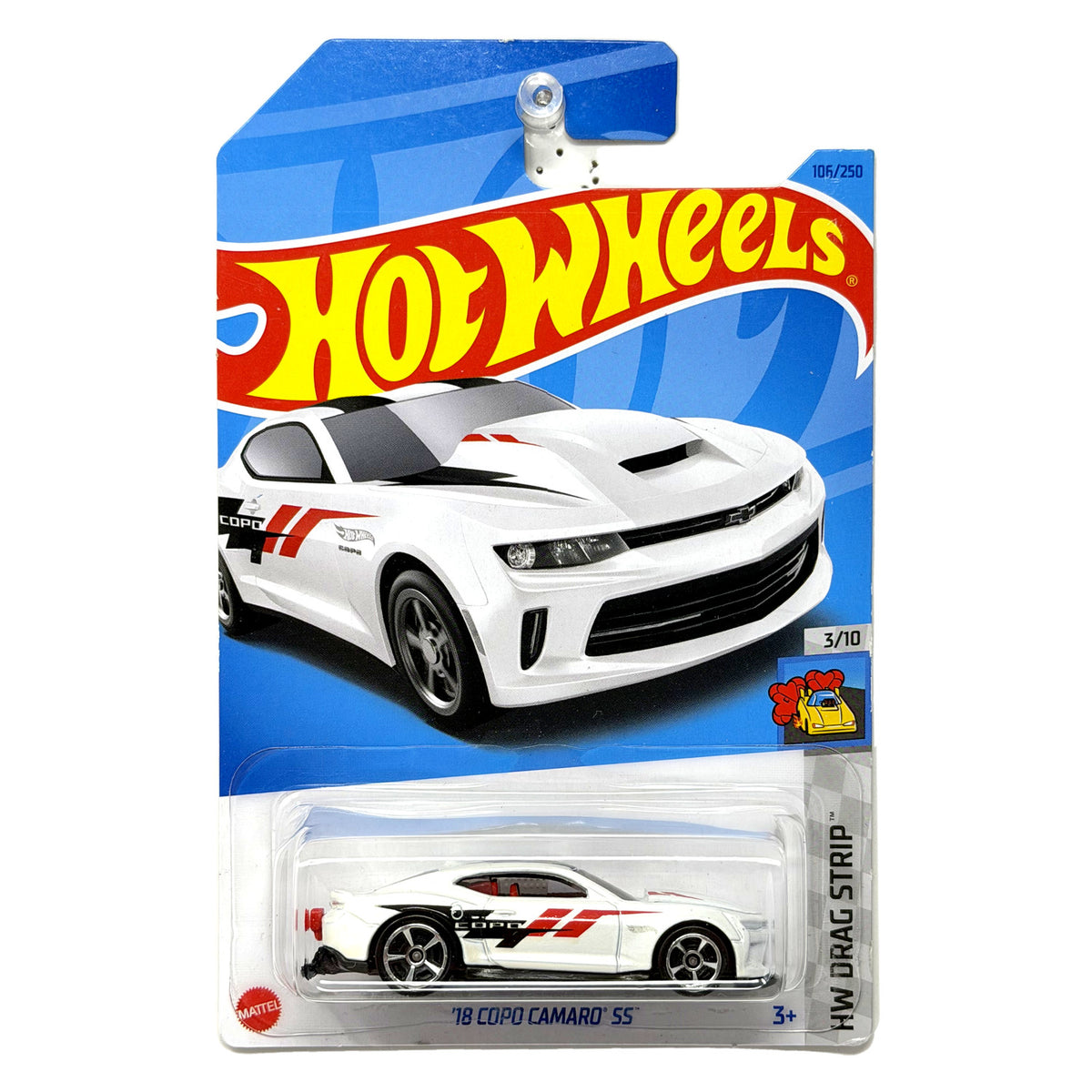 Hot Wheels HW Drag Strip 2018 Chevrolet COPO Camaro SS 1:64 Diecast White