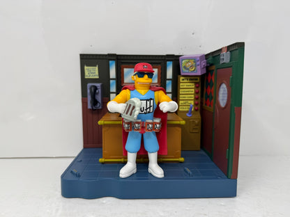 Simpsons World of Springfield Moe’s Tavern Regulars Set Playmates Diorama