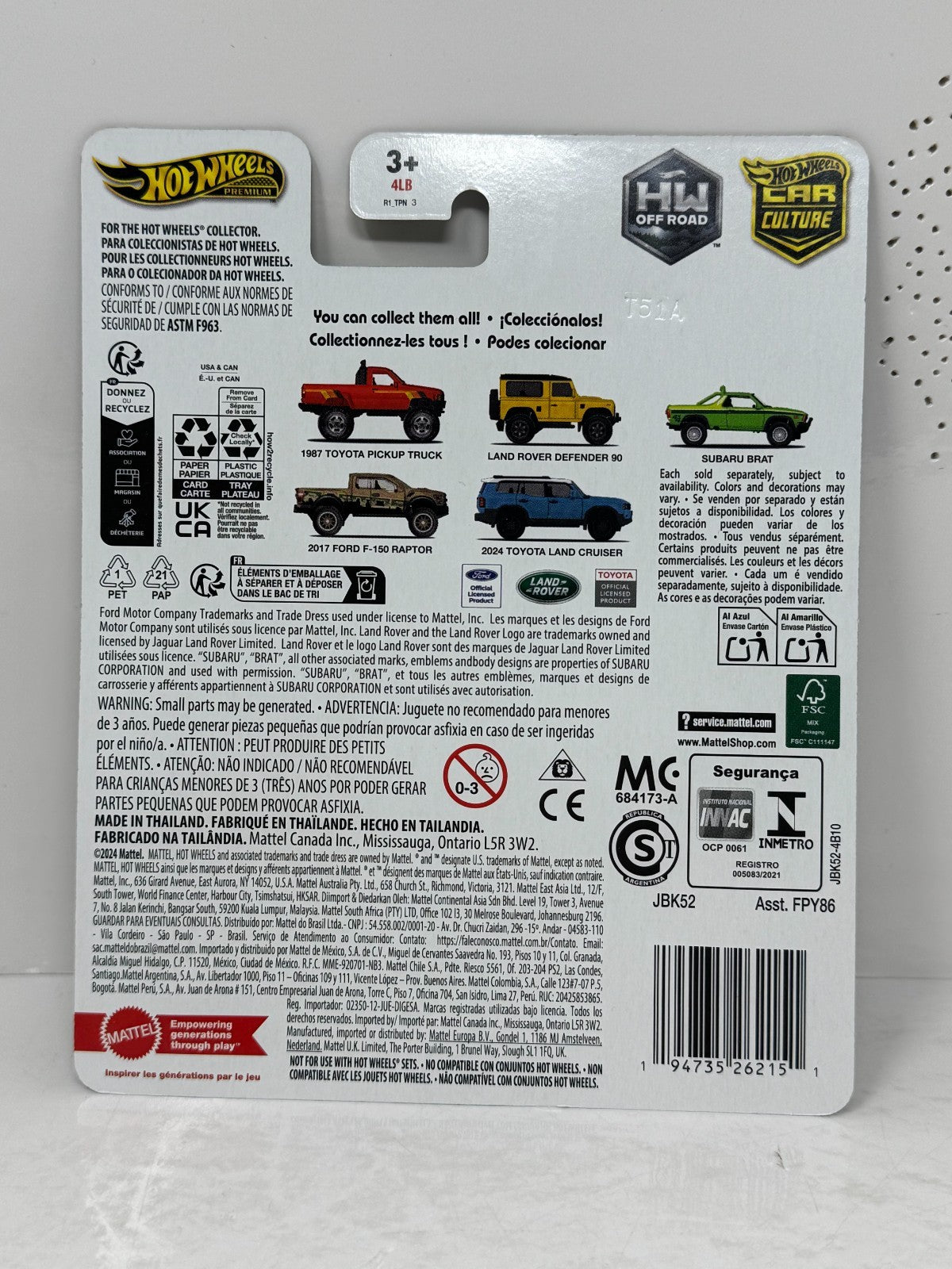Hot Wheels Premium HW Off Road 2024 Toyota Land Cruiser 1:64 Diecast