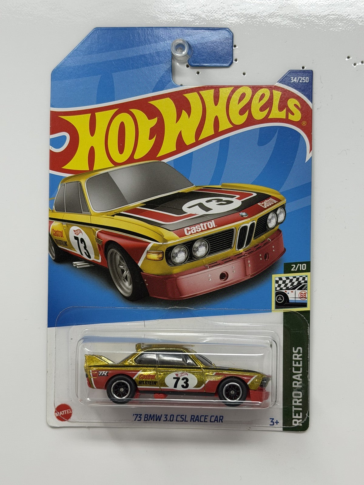 Hot Wheels Super Treasure Hunt 1973 BMW 3.0 CSL Retro Racers 1:64 Diecast STH