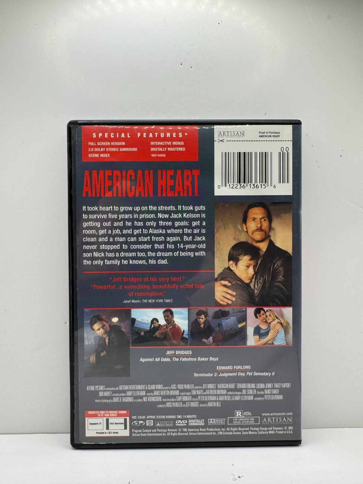 American Heart (DVD) Jeff Bridges Crime Drama
