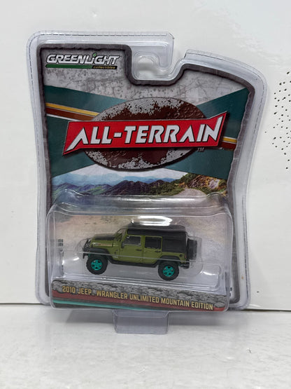 Greenlight All-Terrain 2010 Jeep Wrangler GREEN MACHINE 1:64 Diecast