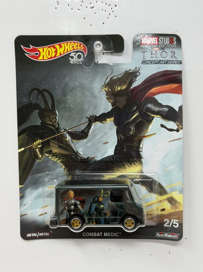 Hot Wheels Marvel Studios Thor Combat Medic 1:64 Diecast Real Riders