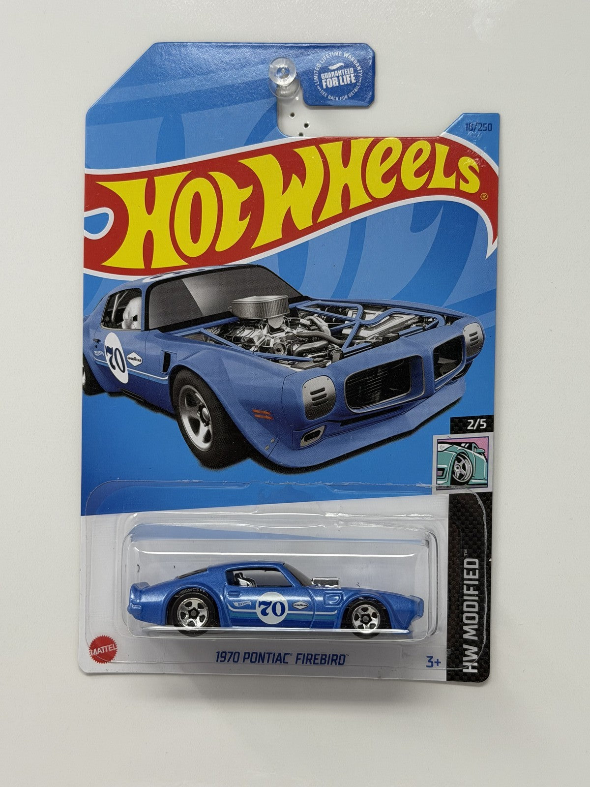 Hot Wheels Modified 1970 Pontiac Firebird 1:64 Diecast Blue US Card