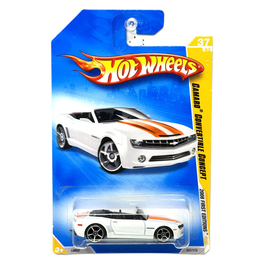 Hot Wheels 2008 First Editions Camaro Convertible Concept 1:64 Diecast White