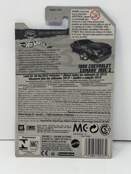 Hot Wheels 2012 HW Premiere 1985 Chevrolet Camaro IROC-Z 1:64 Diecast Black