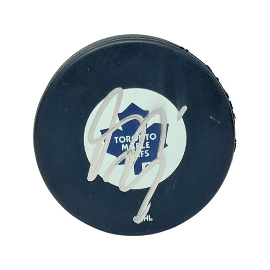 Mikael Tellqvist Toronto Maple Leafs Signed NHL Autograph Puck Silver Auto