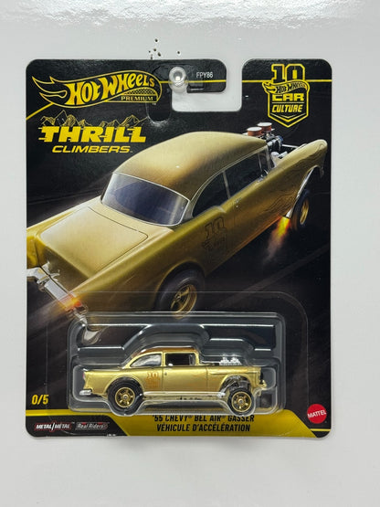 Hot Wheels Premium Thrill Climbers 1955 Chevy Bel Air Gasser CHASE 1:64 Diecast