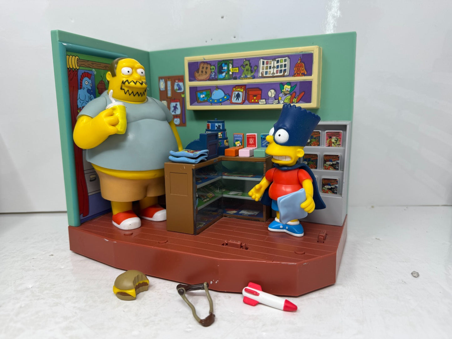 Simpsons World of Springfield Androids Dungeon Comic Shop Playmates Playset