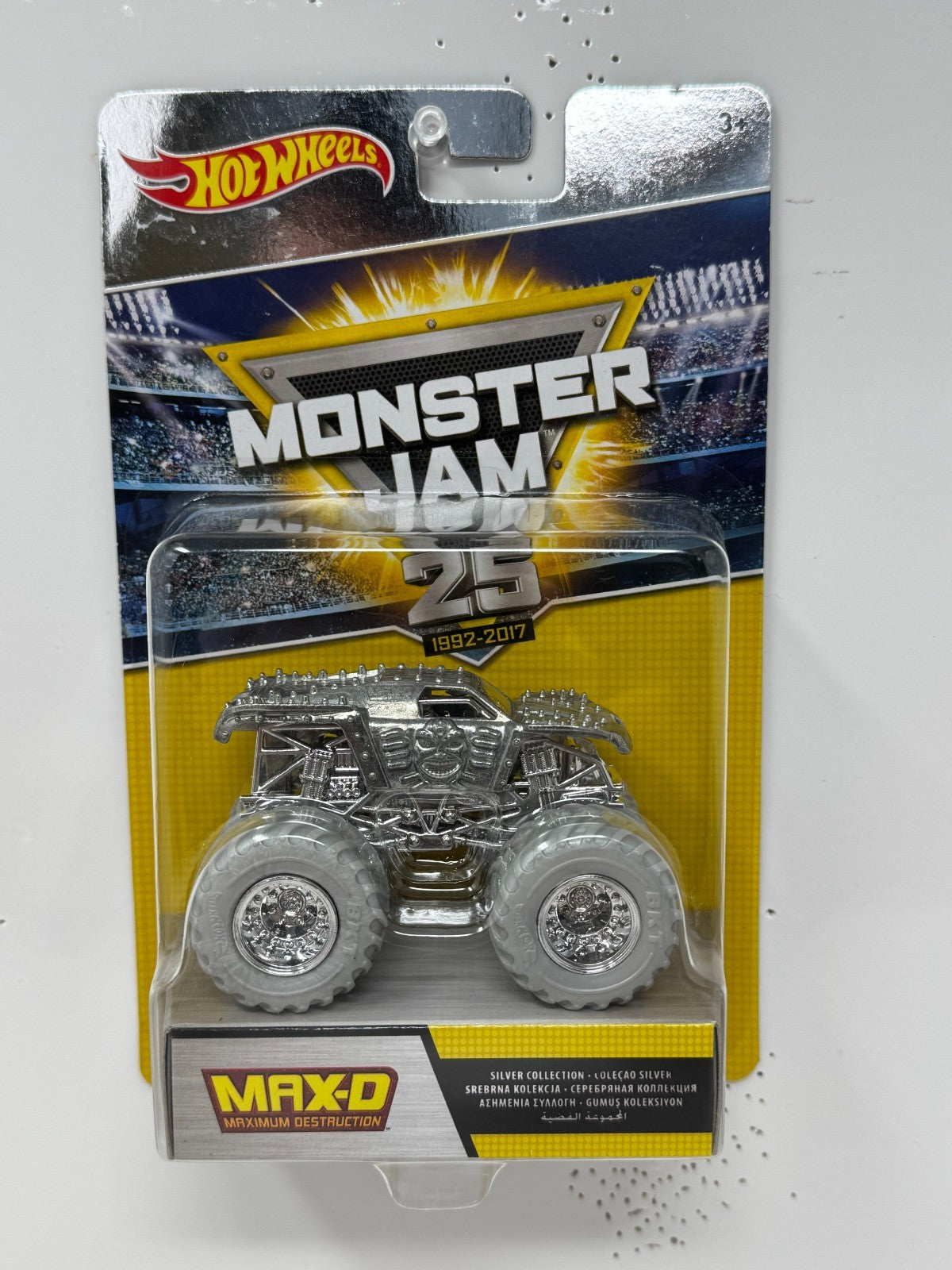 Hot Wheels Monster Jam 25th Anniversary Max-D Silver Collection 1:64 Diecast