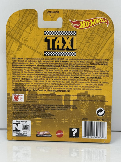 Hot Wheels Retro Entrtainment Taxi 1974 Checker Taxi Cab 1:64 Diecast Yellow