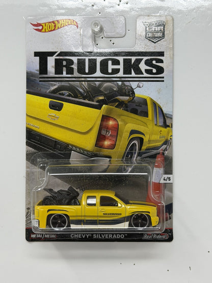 Hot Wheels Trucks Chevy Silverado 1:64 Diecast Real Riders