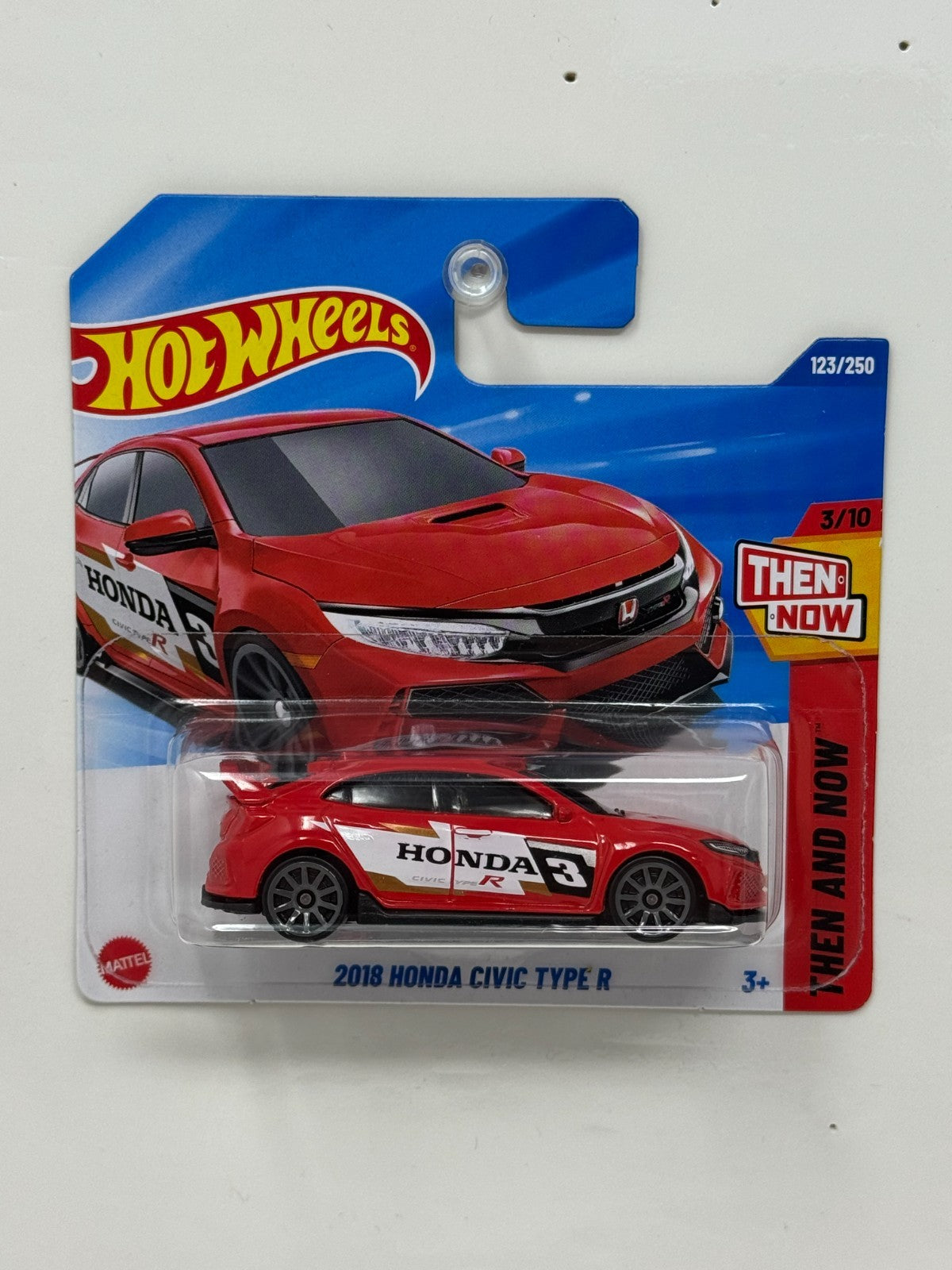 Hot Wheels Then and Now 2018 Honda Civic Type R 1:64 Diecast Short Card
