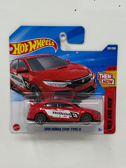 Hot Wheels Then and Now 2018 Honda Civic Type R 1:64 Diecast Short Card