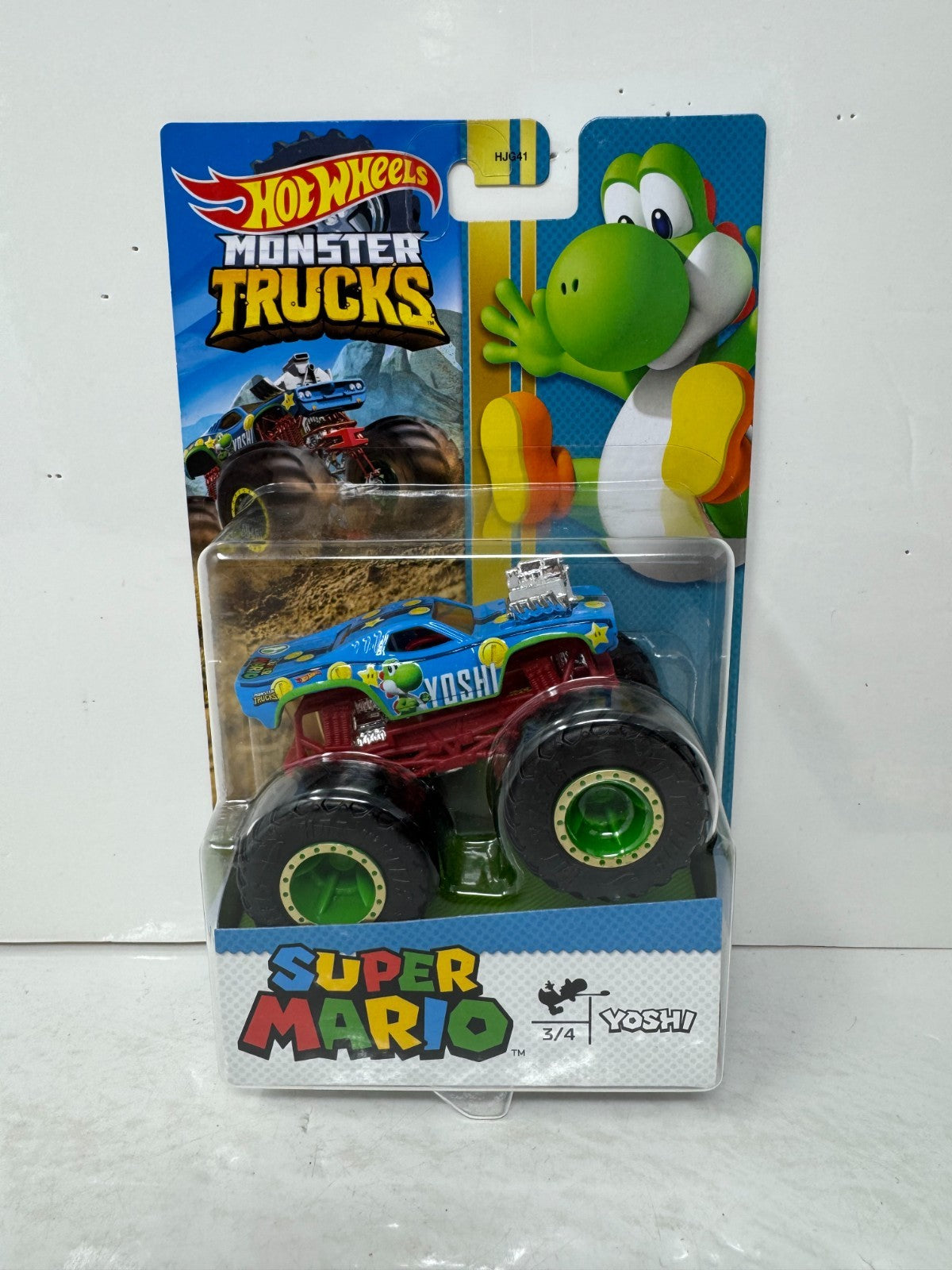 2022 Super Mario Hot Wheels Monster Trucks Mario LUIGI Bowser Yoshi COMPLETE SET