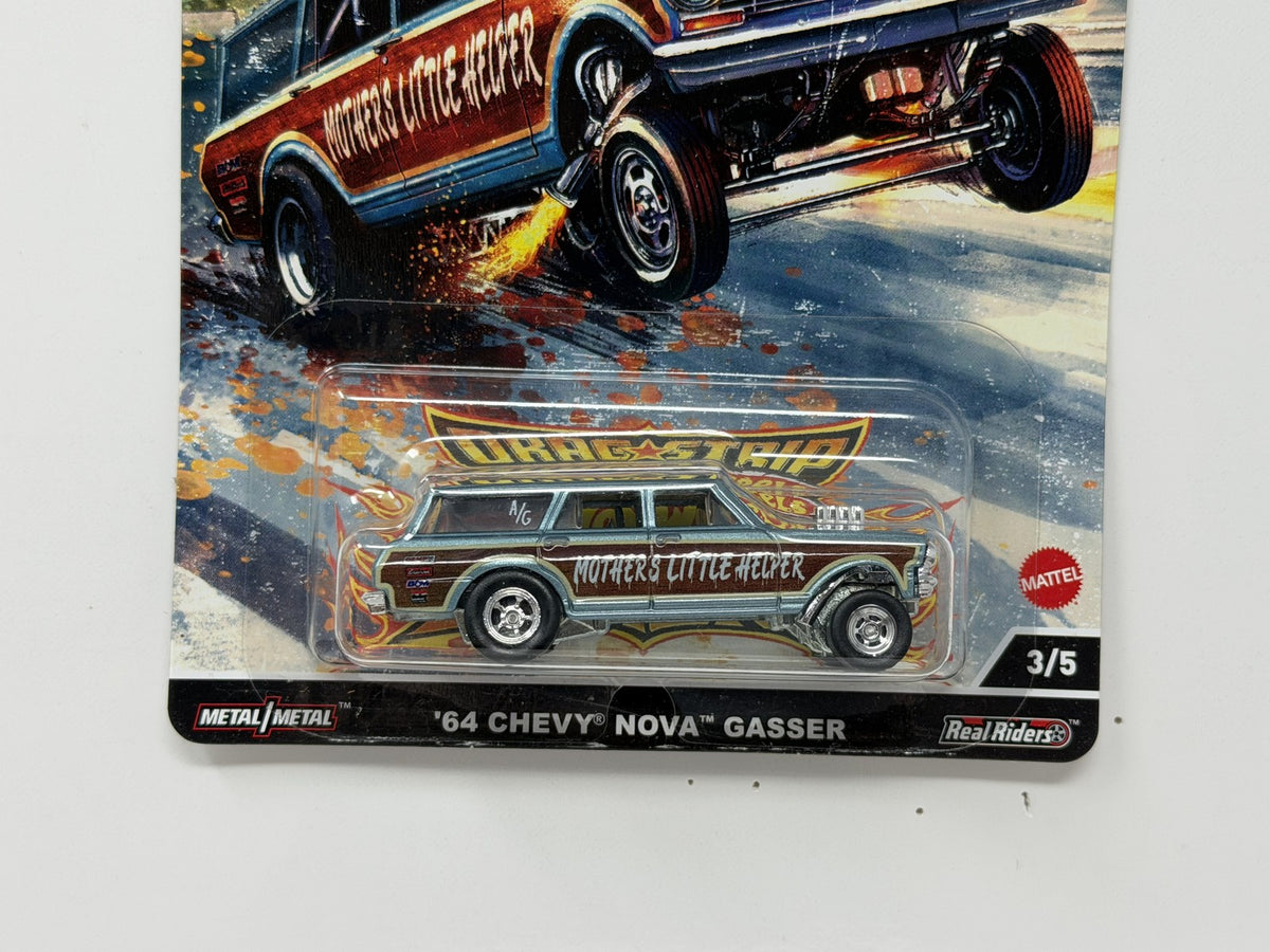 Hot Wheels Premium Drag Strip Demons 1964 Chevy Nova Gasser 1:64 Diecast