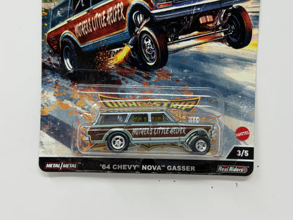 Hot Wheels Premium Drag Strip Demons 1964 Chevy Nova Gasser 1:64 Diecast