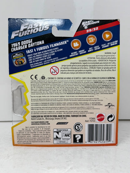 Mattel Fast & Furious 1969 Dodge Charger Daytona 1:55 Diecast