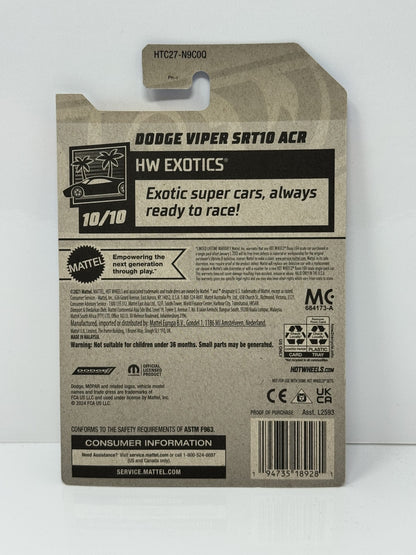 Hot Wheels HW Exotics Dodge Viper SRT10 ACR 1:64 Diecast Silver