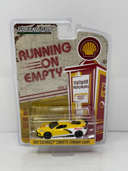 Greenlight Running On Empty 2021 Chevrolet Corvette Stingray Shell 1:64 Diecast