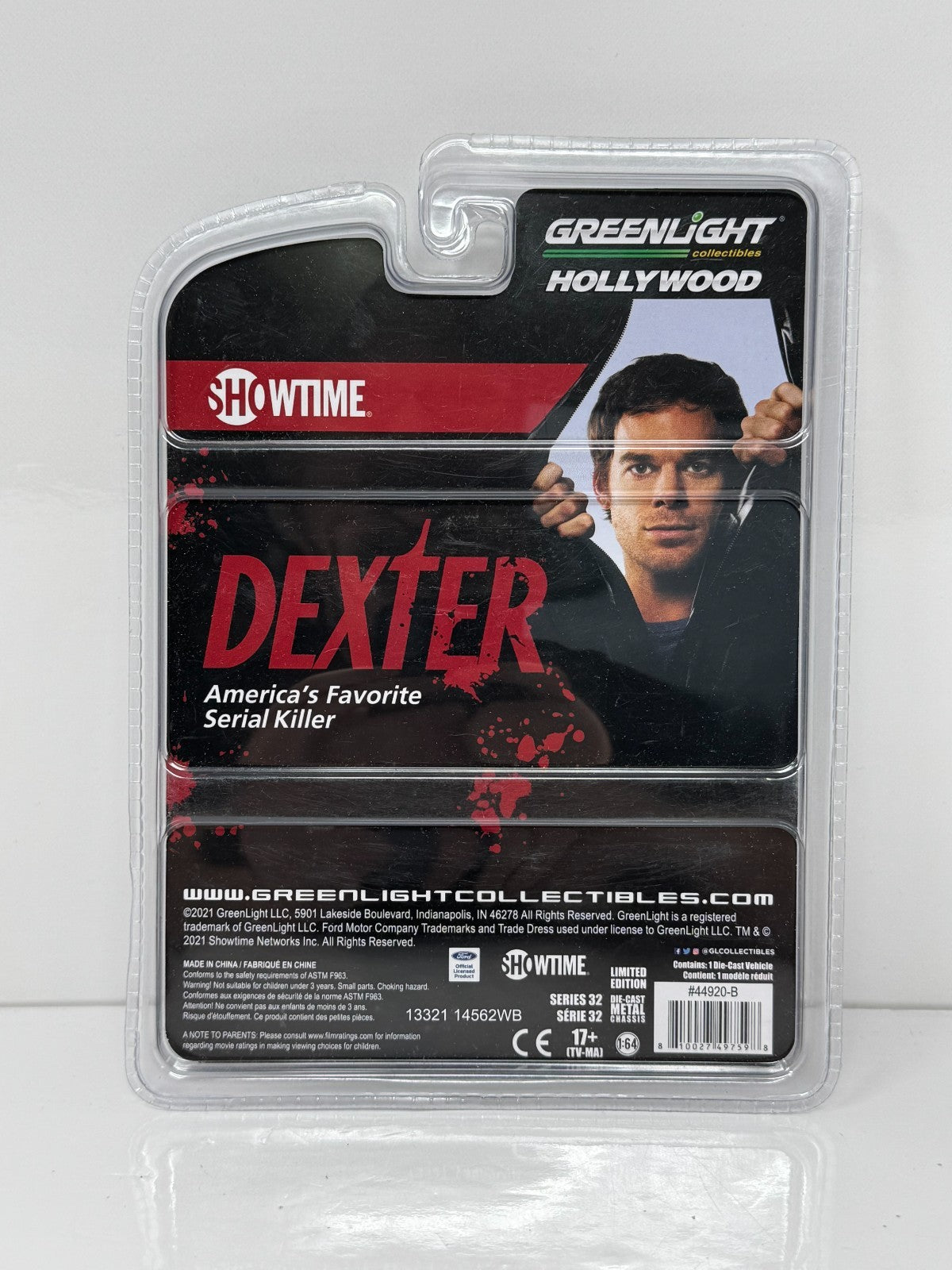 Greenlight Hollywood Dexter 2001 Ford Crown Victoria Police Car 1:64 Diecast