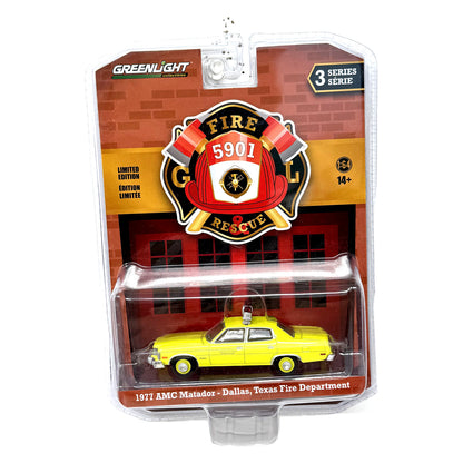 GreenLight Fire & Rescue Dallas Fire Dept 1977 AMC Matador 1:64 Diecast