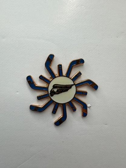 Washington Capitals Hockey Sticks Sunburst NHL Hockey Lapel Pin