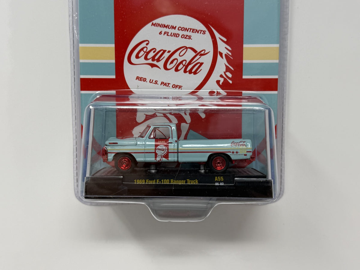 M2 Machines Coca-Cola 1969 Ford F-100 Ranger Truck CHASE 1:64 Diecast