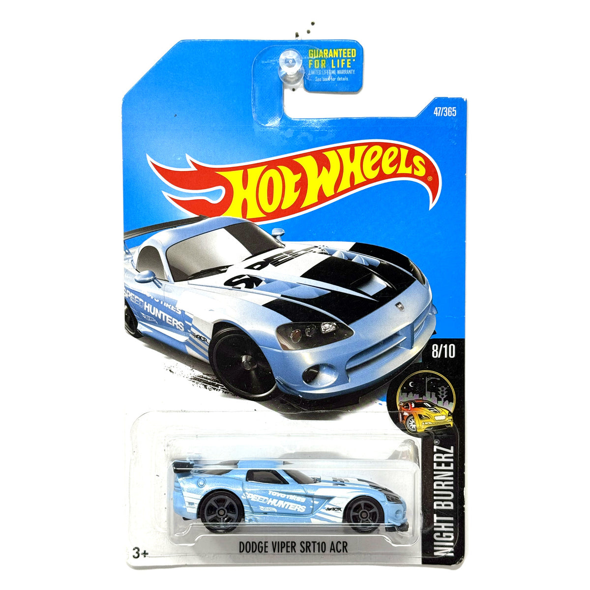 Hot Wheels Nightburnerz Dodge Viper SRT10 ACR 1:64 Diecast Light Blue