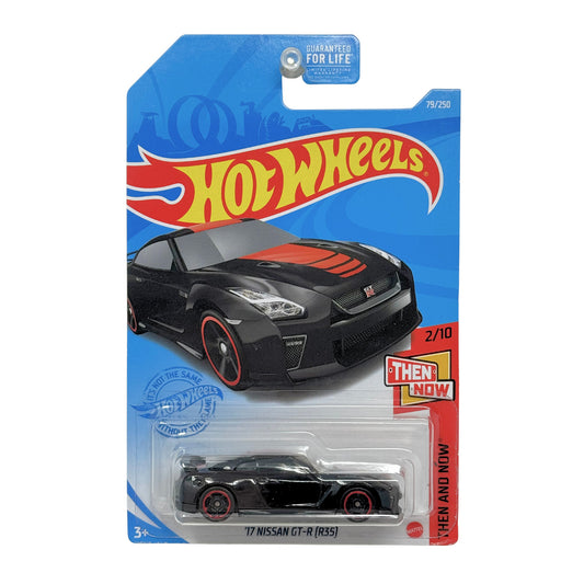 Hot Wheels Then and Now 2017 Nissan GT-R R35 1:64 Diecast Black Kroger Exclusive