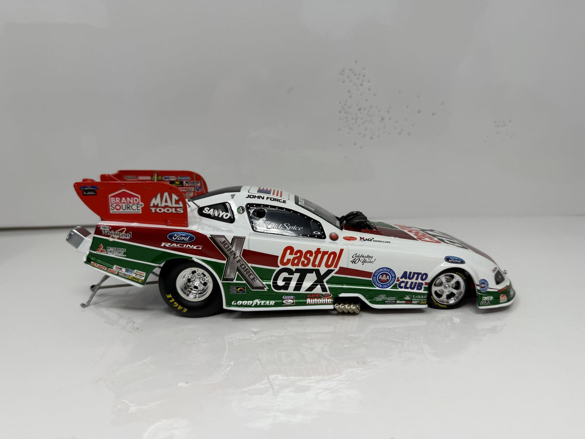 Action NHRA John Force Castrol Retro Ford Mustang Funny Car Liquid 1:24 Diecast