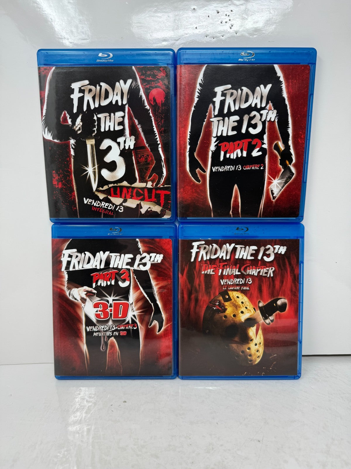 Friday the 13th Parts 1-4 Blu-ray Horror Movie Collection Uncut Set