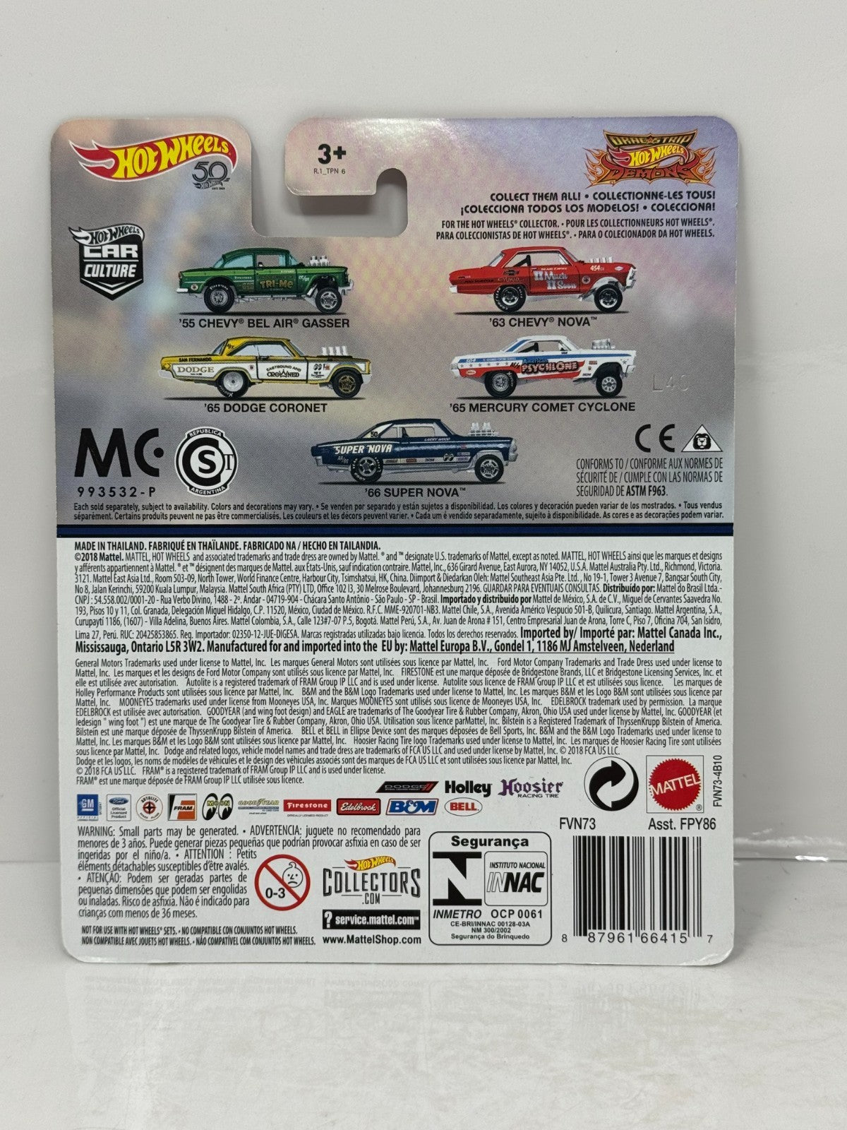 Hot Wheels Premium Drag Strip Demons 1963 Chevy Nova 1:64 Diecast