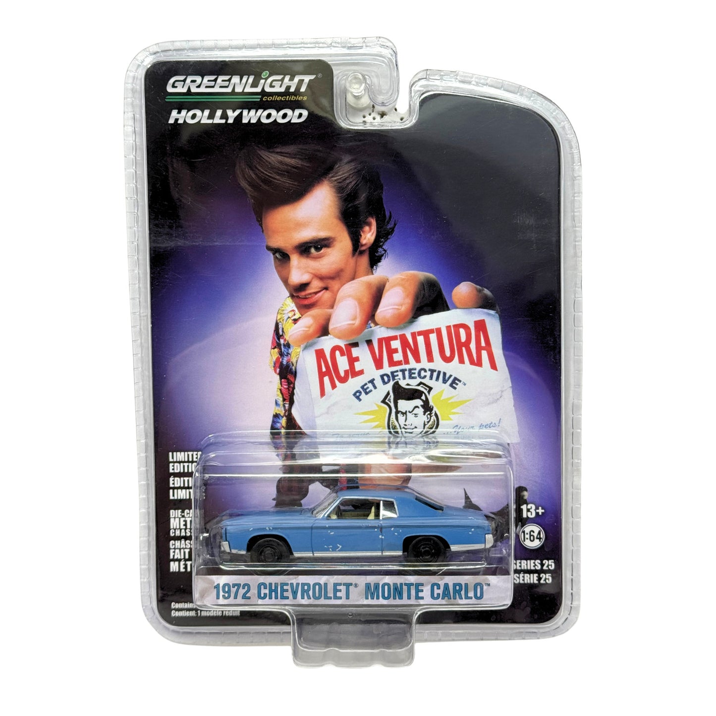 Greenlight Hollywood Ace Ventura 1972 Chevrolet Monte Carlo 1:64 Diecast