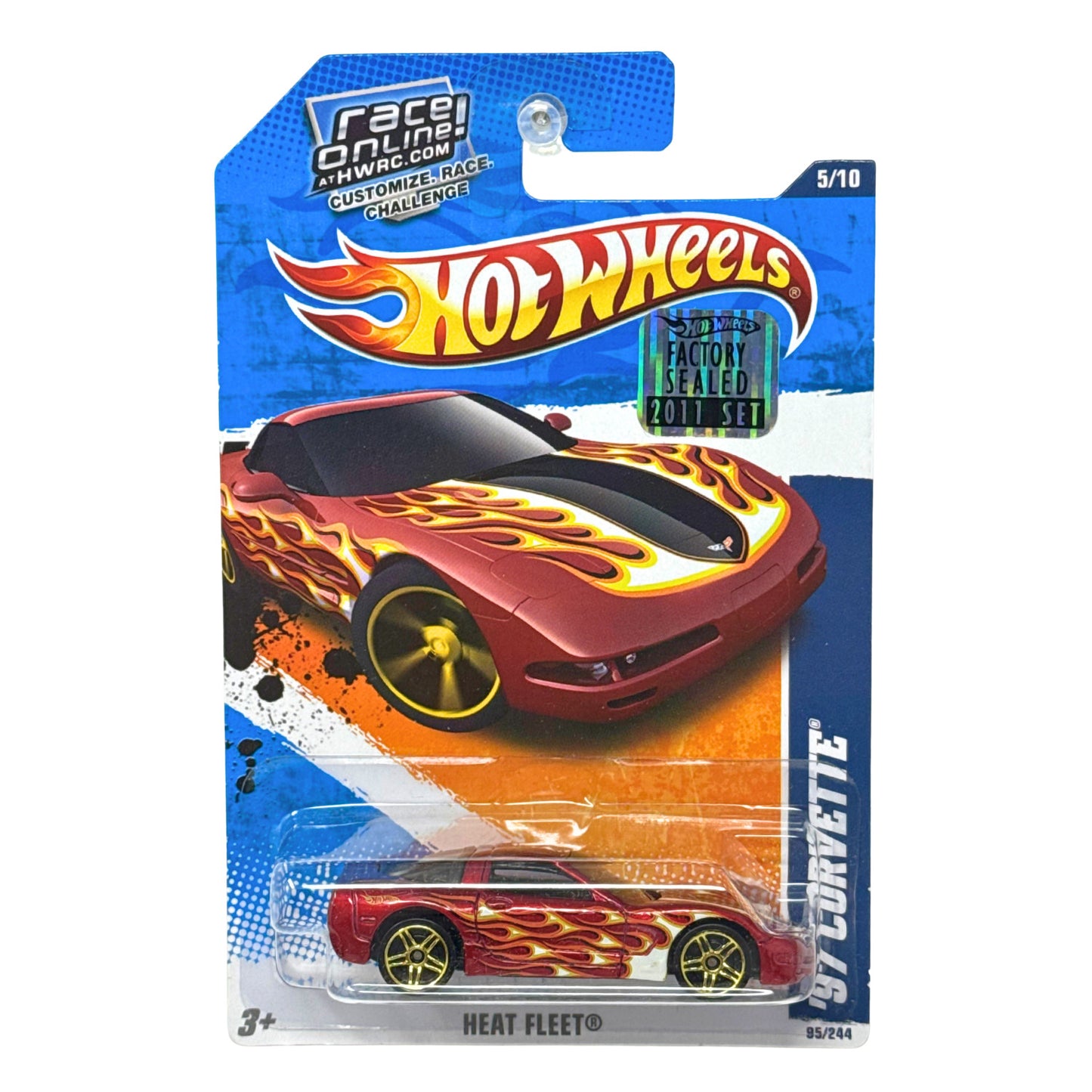 Hot Wheels Heat Fleet 1997 Chevy Corvette 1:64 Diecast Factory Sealed