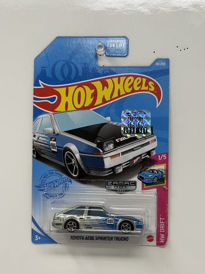 Hot Wheels ZAMAC Drift Toyota AE86 Sprinter Trueno 1:64 Diecast Factory Sealed