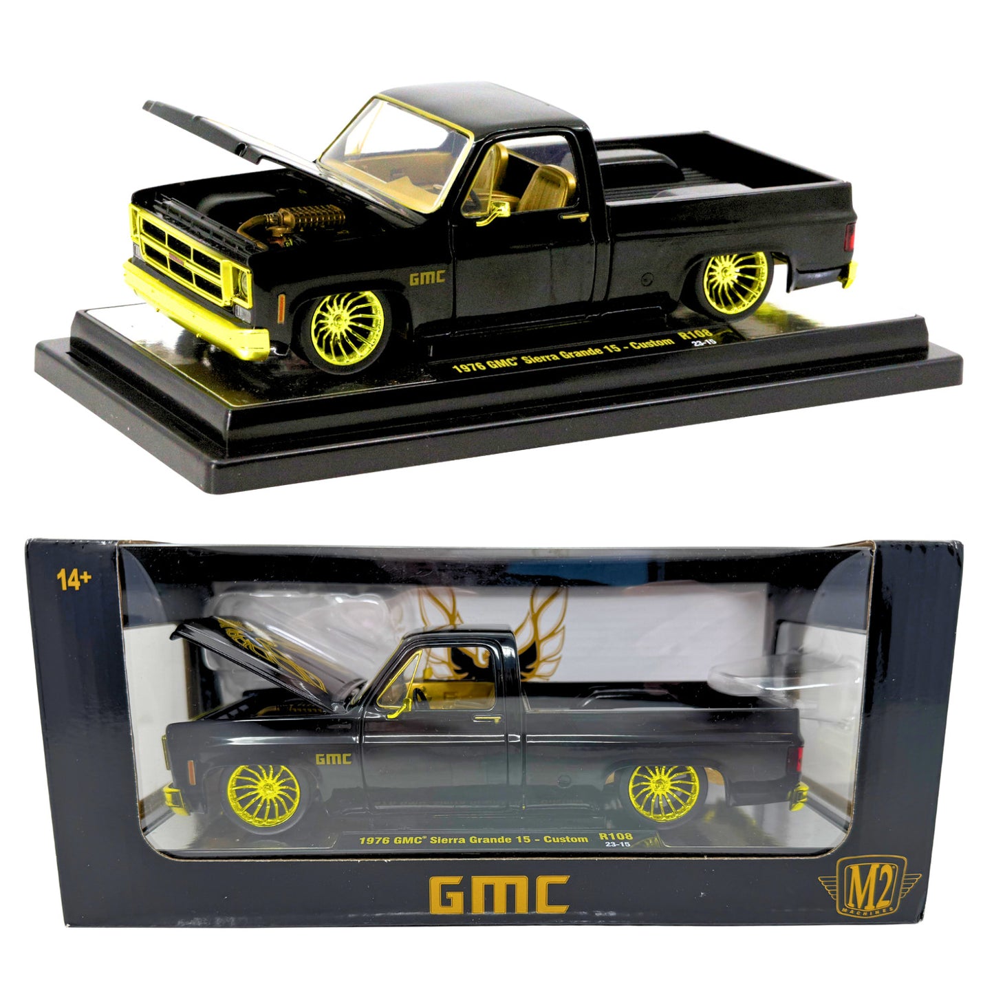 M2 Machines 1976 GMC Sierra Grande 15 Custom Pickup CHASE 1:24 Diecast Trans Am