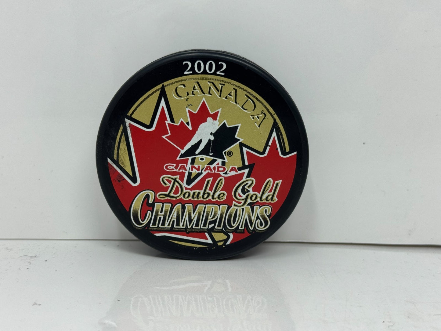 2002 Canada Double Gold Champions Commemorative Olympic Hockey Puck
