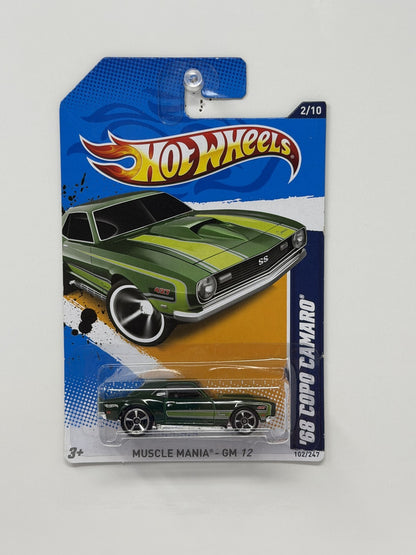 Hot Wheels Muscle Mania 1968 COPO Camaro 1:64 Diecast Green