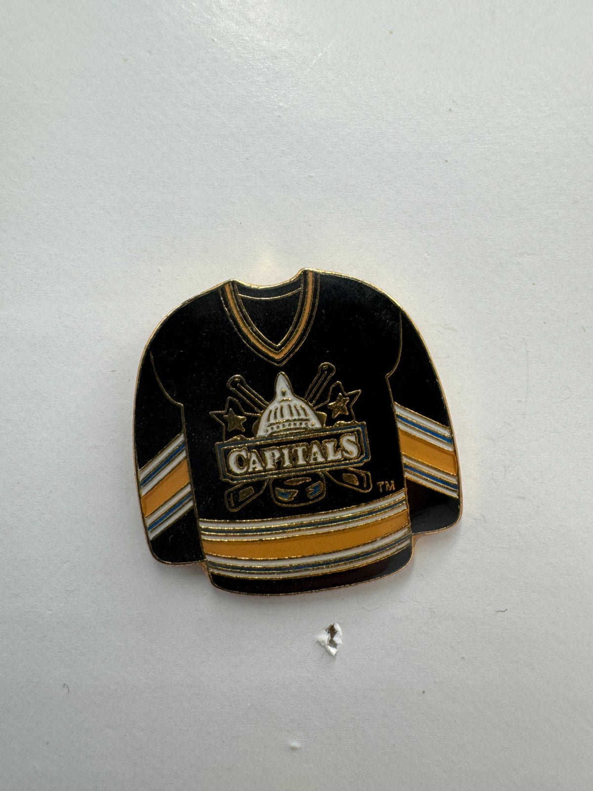 Washington Capitals 2000s Black Jersey NHL Hockey Lapel Pin