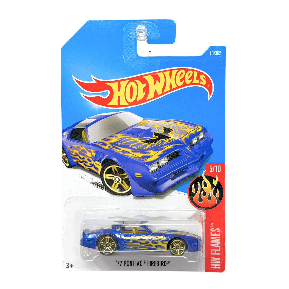 Hot Wheels Flames 1977 Pontiac Firebird 1:64 Diecast Blue