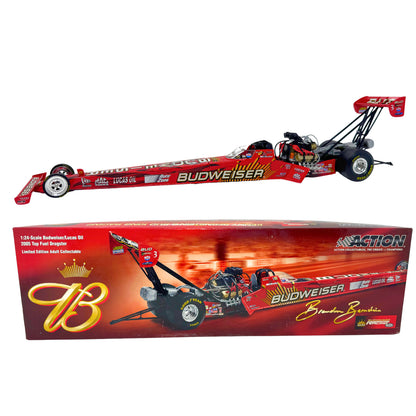 Action NHRA Brandon Bernstein Budweiser AUTO 2005 Top Fuel Dragster 1:24 Diecast