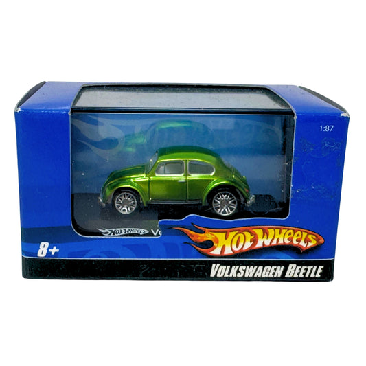 Hot Wheels Collectibles Volkswagen Beetle Green 1:87 Diecast Car w/ Case RARE