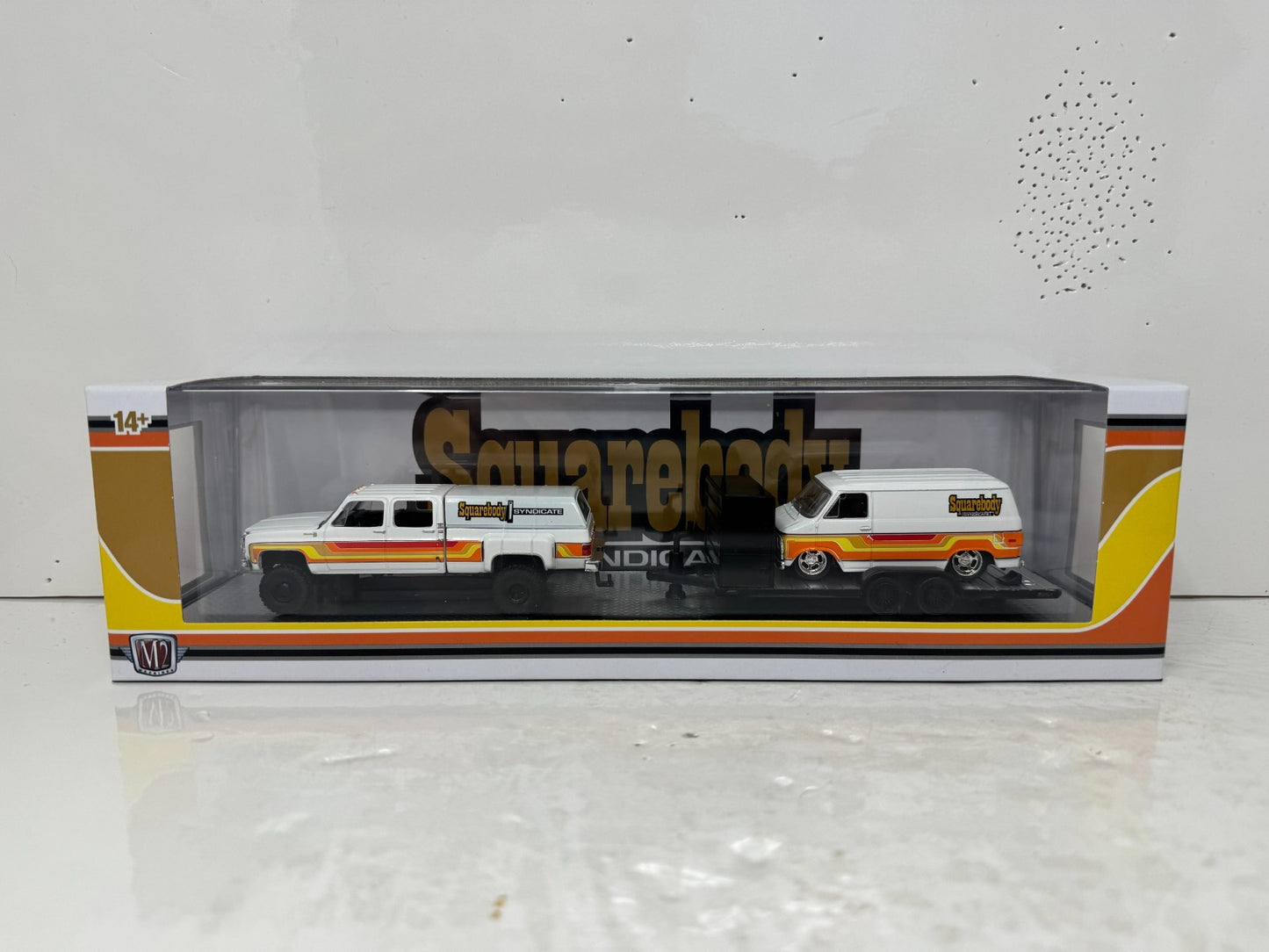M2 Machines Squarebody Syndicate 1974 Chevy Silverado C30 & G10 Van 1:64 Diecast