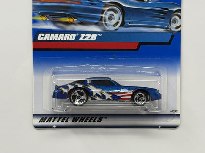 Hot Wheels Mainline 1993 Chevrolet Camaro Z28 1:64 Diecast Blue USA Flag