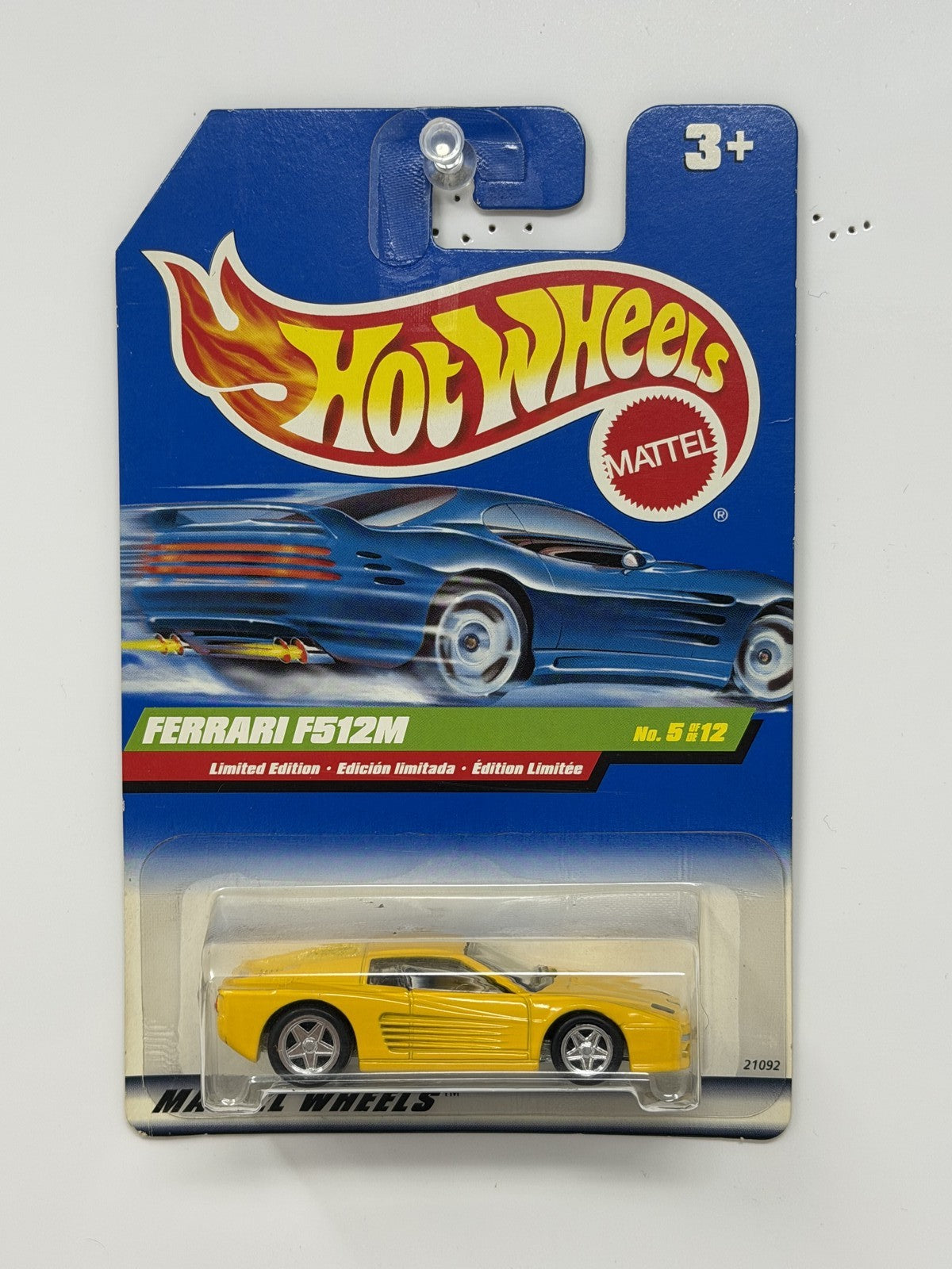 Hot Wheels Treasure Hunt Ferrari F512M 1:64 Diecast Real Riders Yellow