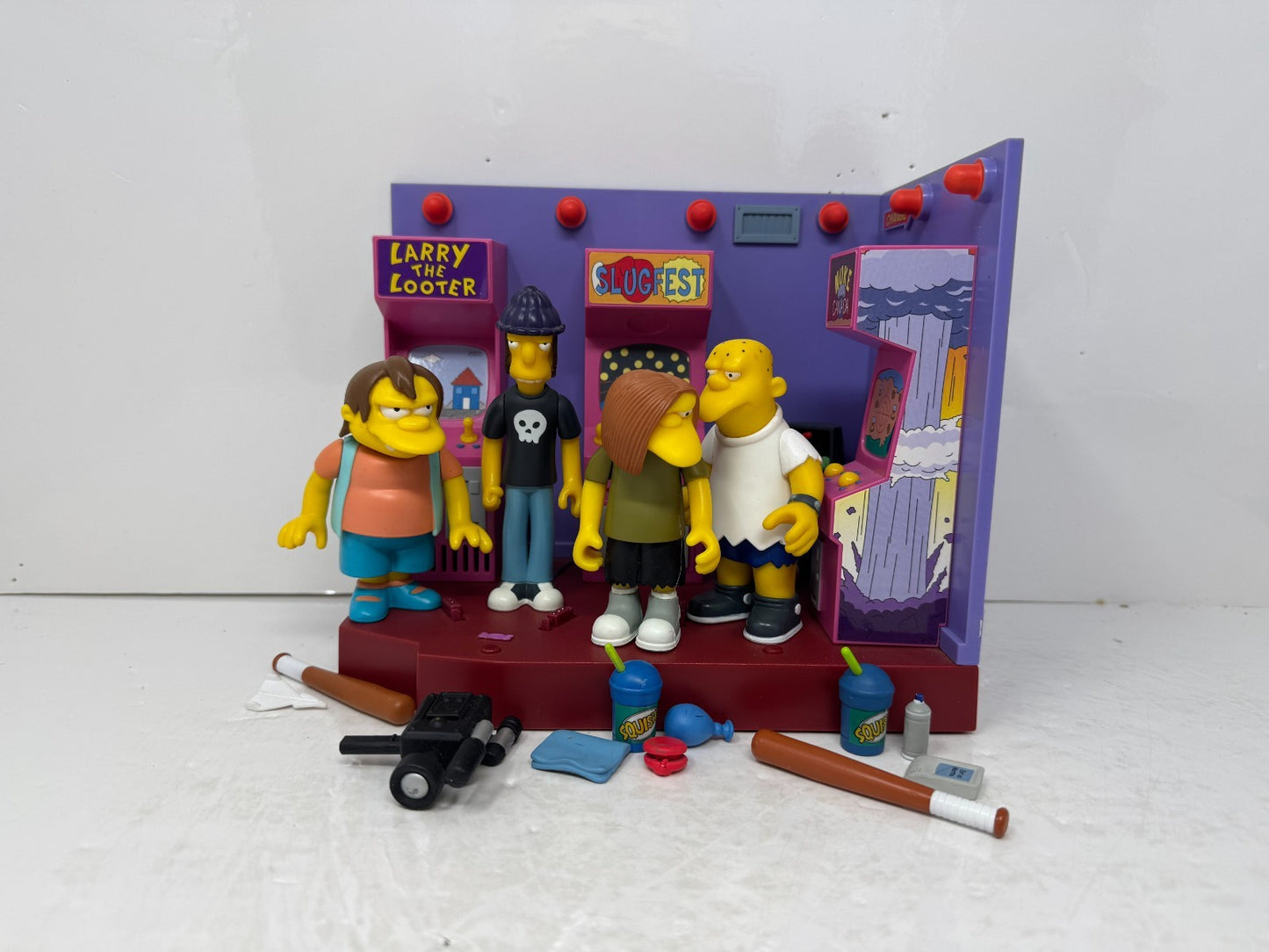 Simpsons World of Springfield Noiseland Arcade Trouble Makers Playmates Diorama